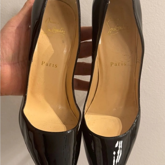 Christian Louboutin Black Patent Leather Heels - Picture 2 of 4